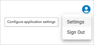 Profile menu with the Settings option highlighted
